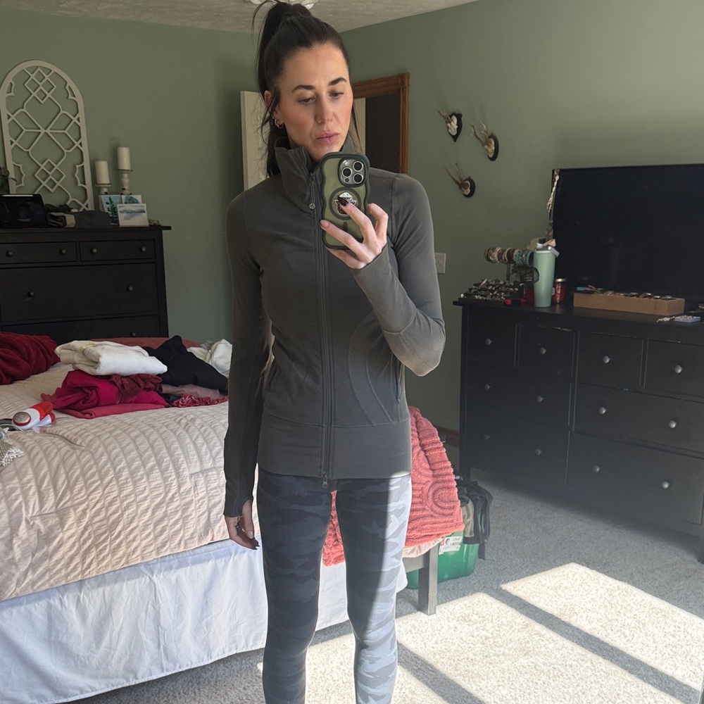 lululemon athletica Olive Green Full-Zip Varsity Jacket